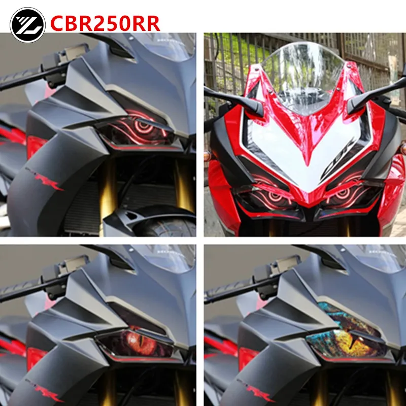 

Motorcycle accessories Front Fairing Headlight Guard Sticker Head light protection Sticker for HONDA CBR250RR 2017 2018 CBR 250