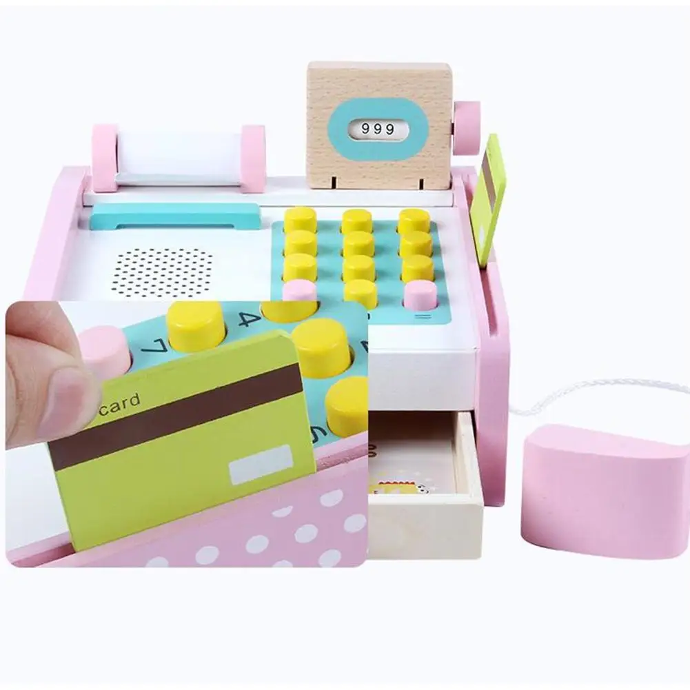 Kuulee деревянный симулятор DIY Детский игровой дом кассовый аппарат Набор для мальчиков и девочек Пазлы игровой домик игрушка