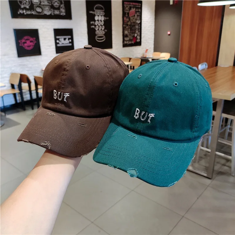 

Spring Summer Korean Letter Embroidered Duck Cap Simple Casual Versatile Curved Brim Baseball Cap Couple Student Cap