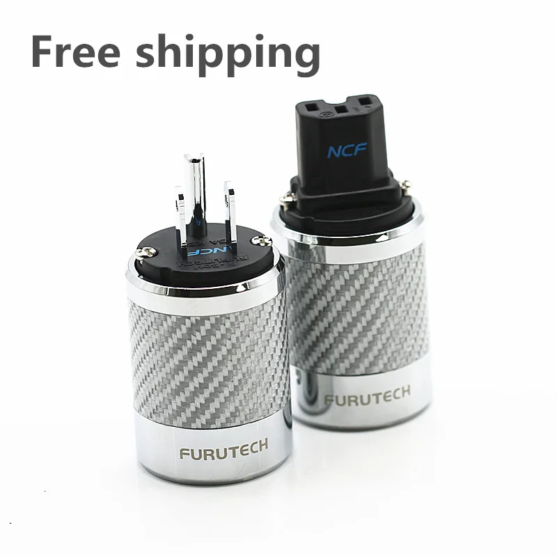 Furutech FI-50 NCF (R) Carbon Fiber Power Plug Tail Rhodium Plated Audio Amplifier American Standard | Электроника
