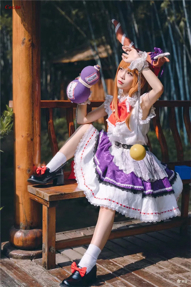 ゲーム東方project伊吹萃香コスプレ衣装高品質フォーマルドレスユニ 