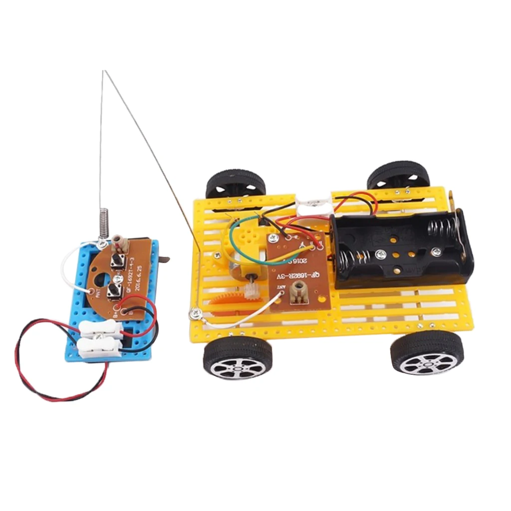 Battery Power Physics Experiment Remote Control Principle Physics Circuit Car Model Motor Engine Working Handcraft