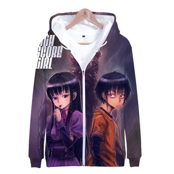 

2020 new 3D High Score Girl Dash Zipper hoodie Sweatshirts Men Women Japanese Game Print hoodie Kawaii Tracksui Pullover