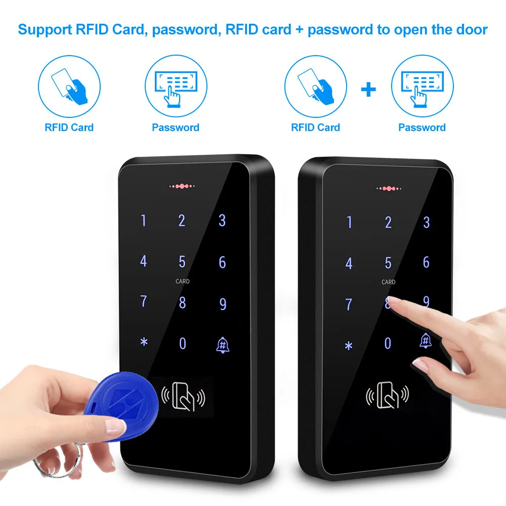 RFID ID Card Reader Password Door Access Control System Touch Keypad Waterproof 