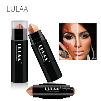 

LULAA Double Head Full Cover Contour Face Repair Concealer Face Foundation Makeup Stick Base Primer Hide Blemish Concealer