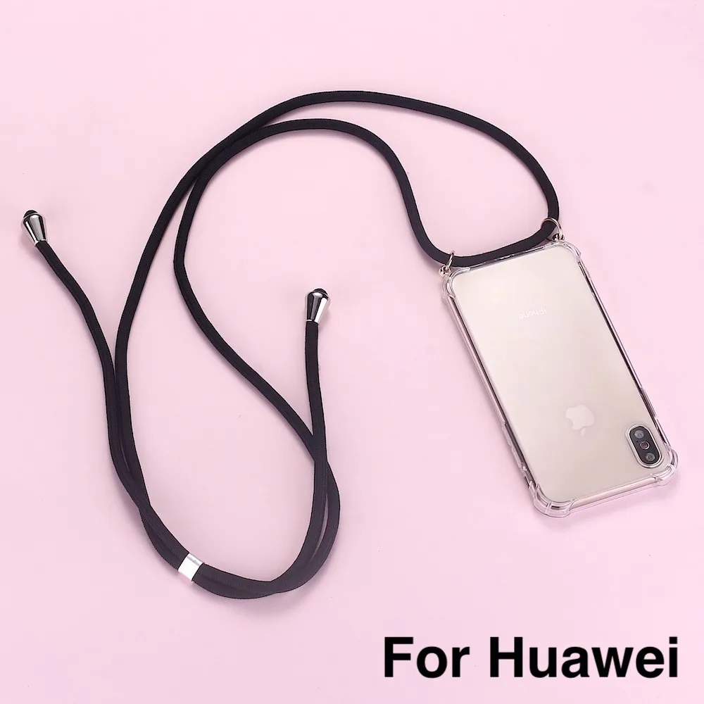 Correa de cadena de cordón teléfono cinta collar de cordón funda para teléfono móvil para llevar a colgar para HUAWEI P Nova amigo P Smart 10 20 30