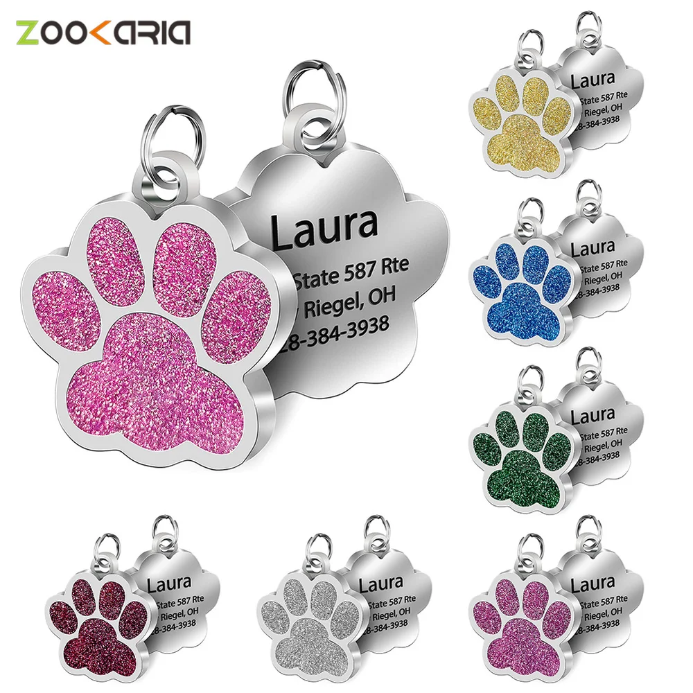 Collar-Accessories Charm Pet-Pendant Cat Necklace Puppy Number Engraved Dog-Collar Address
