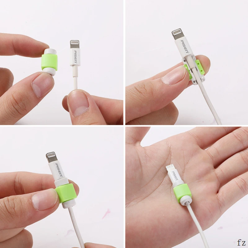 2000 шт. устройство для намотки кабеля протектор usb кабель для зарядки защитные рукава для iPhone 5S 6s 7 8