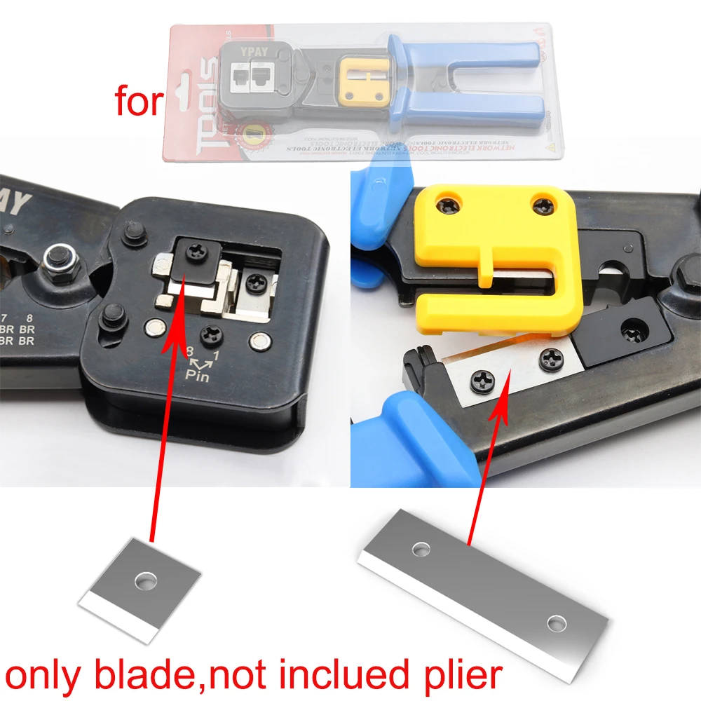 cable toner probe rj45 pliers blade tools parts for easy RJ rg45 crimper Crimping Cable Stripper knife pressing line clamp RJ12 tongs spare 5pcs network wire tester