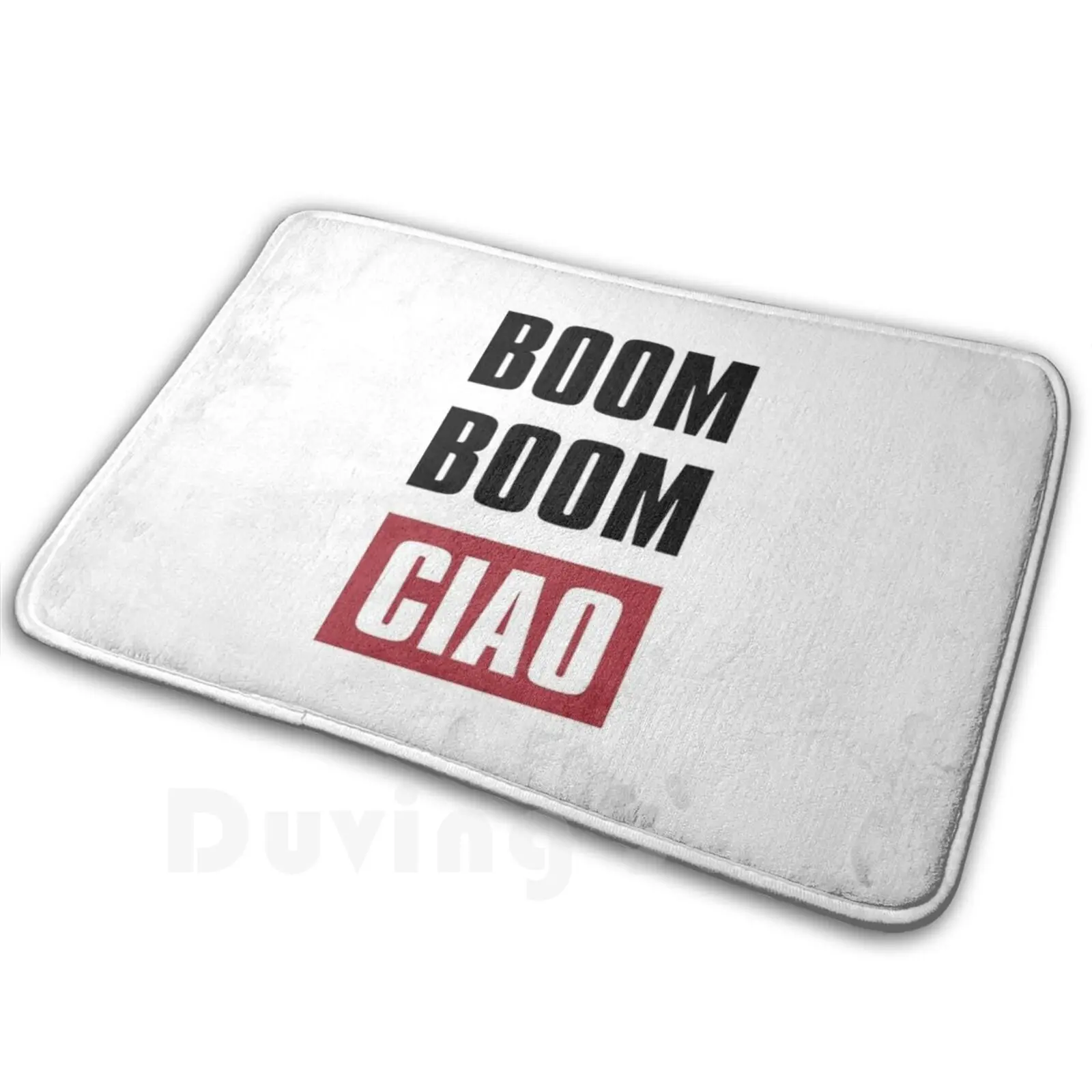 Boom Boom Ciao Morbido Tappetino Antiscivolo Tappeto Tappeto Cuscino La Casa Money De Papel Netflix Show Boom Ciao Bella Heist Series