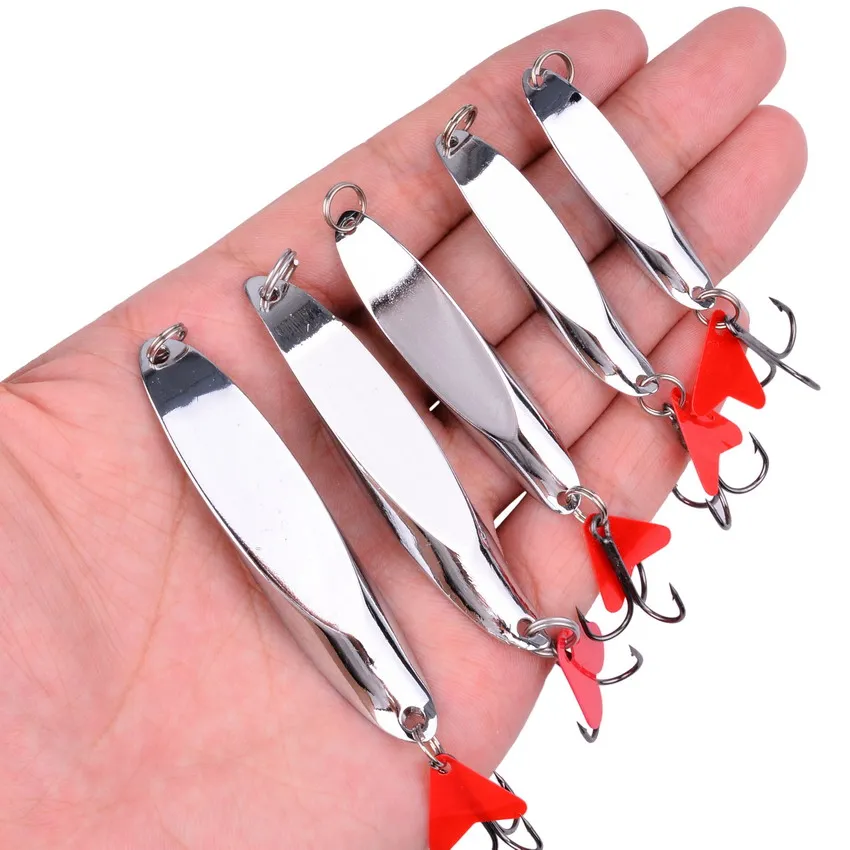 7/10/14/18/21/28g Metal Spinner Spoon Fishing Lure Hard Baits Sequins Noise Paillette with Feather Treble Hook Tackle | Спорт и