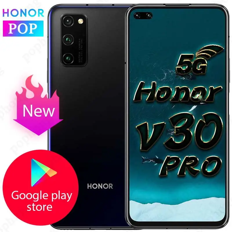 HONOR View 30 Pro Honor V30 Pro 5G мобильный телефон 6,57 дюймов Kirin 990 5G Восьмиядерный Android 10 SA/NSA SuperCharge Google Play