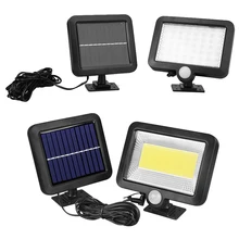 100 светодиодный светильник на солнечной батарее, уличный светильник, светильник-прожектор, аварийное украшение, садовый светильник, Солнечная лампа, настенный светильник с датчиком движения