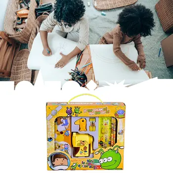 

New 2020 Cartoon Stationery Set For Boys Girls School Supplies For Primary School Students New Term Begin Kids Gifts