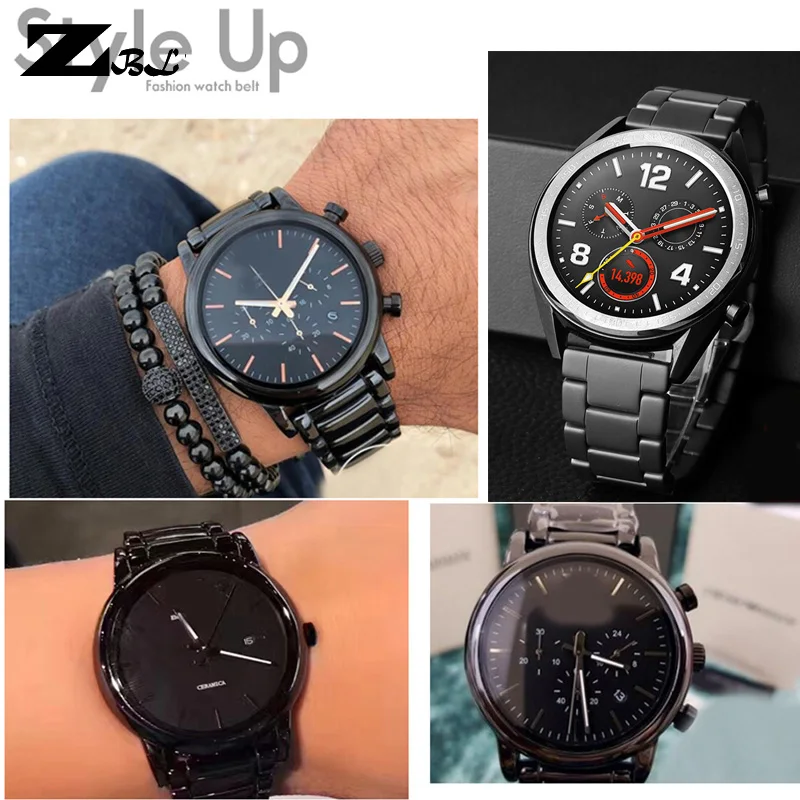 Керамический ремешок для часов huawei watch gt magic AR1507/1509/1499/1895 матовый полированный