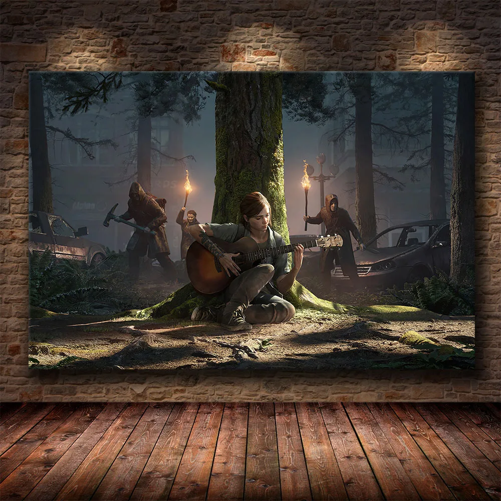 Последний из нас игровой плакат с принтом зомби для выживания ужас HD холст
