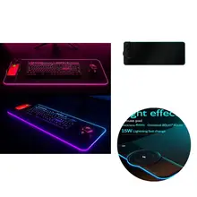 

Fast Charging Luminous RGB Gaming Wireless Charging Computer Mousepad for Home