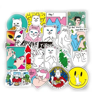 

50pcs/lot Funny Ripndipe Sticker Creative Personality Waterproof Rip N Dip Laptop Sticker for Finger Skateboard Car Styling