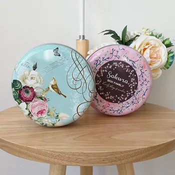 

Classical Flower Circles Candy Baking Biscuit Can Storage Boxes Gift Box Cookie Jar 2pcs/lot