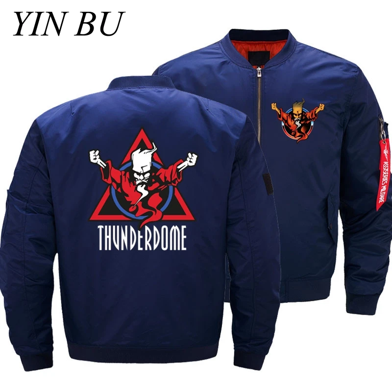 Thunderdome Wizard логотип Hardcore Techno And Gabber 5XL Air Force Pilot Ma1 бомбер летная куртка куртки мужские в стиле милитари водонепроницаемые пальто - Цвет: Тёмно-синий