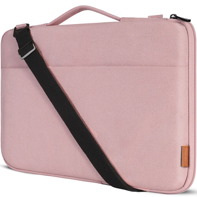10.1 11 13 14 15.6 17 Inch Laptop Bag Cover Waterproof Shockproof Notebook Sleeve Case Shoulder Bag Protective Cover Pink