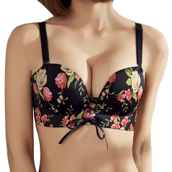 

Smooth Padded Underwear Bra Women Super Push Up Drawstring Bras Wireless Female Intimates Tops