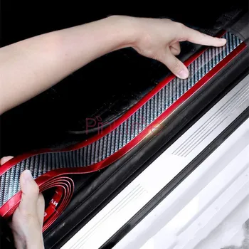 

Car Sticker 5D Carbon Fiber Rubber Protector Door Sill Auto Styling For Hyundai Santa Fe Tucson 2015 2016 2017 2018 2019 2020