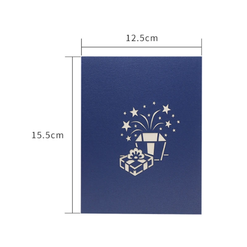 Gift Box Greeting Cards Handmade Birthday Wedding Invitation 3D Pop Up Card New D08D - 4.00036E+12
