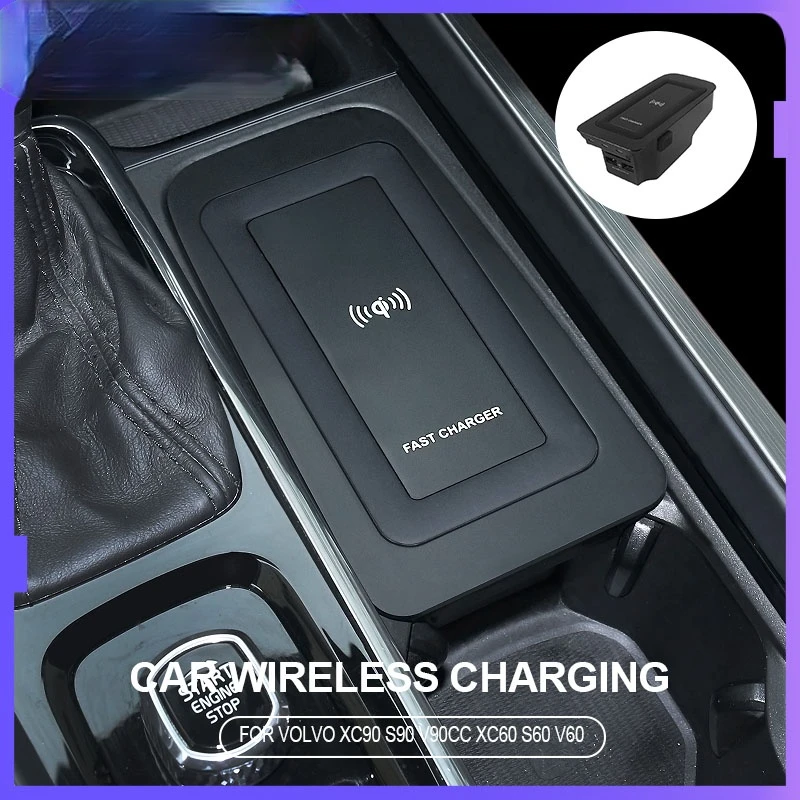 Wireless Charger Car Kits For Volvo Xc60 S90 V90 New 2020 S60 V60 Qi