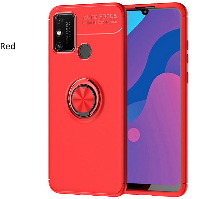 Shockproof Case For Realme 7i 7 Pro C17 C15 C12 Q2 Pro Q2i Soft Silicone Magnetic Ring Phone back cover for Realme V5 V3