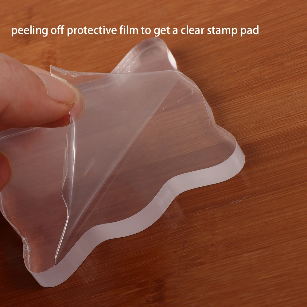Clear Stamps Acrylic Stamp Block 1Pcs Clear Stamps Acrylic Block Pad for Transparent Stamp Acrylic Pad DIY Handmade Scrapbooking Decoration Tools
