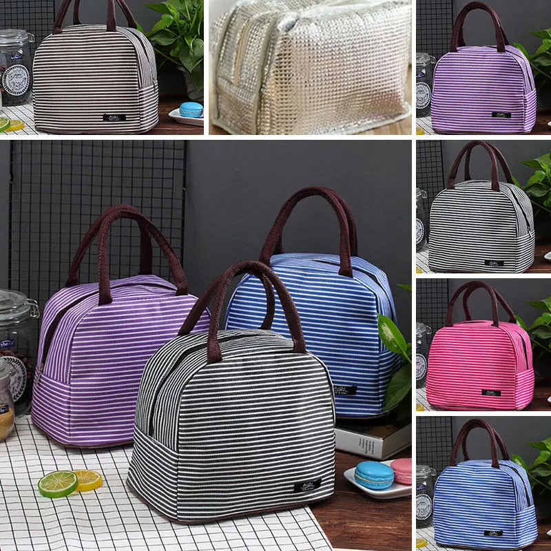 

Portable Insulated Thermal Lunch Box Carry Tote Picnic Case Storage Bag