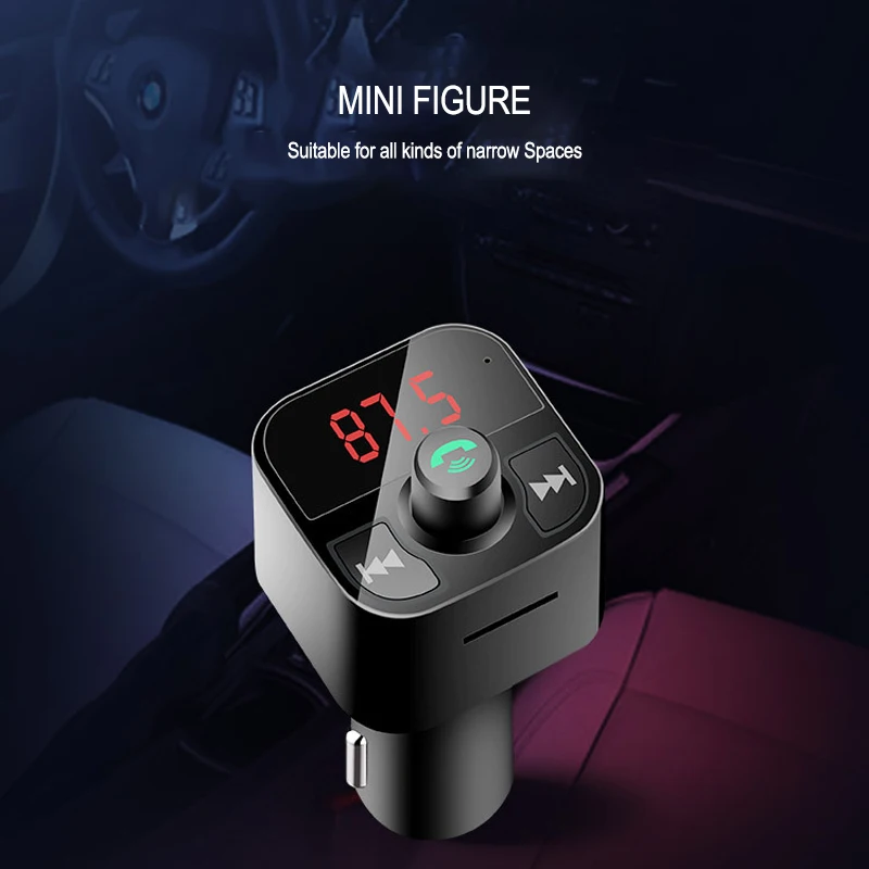 B5 автомобильный комплект Bluetooth FM передатчик, автомобильный MP3 аудио плеер громкой связи Bluetooth гарнитура для авто 5V 2.1A Dual USB телефона Зарядное устройство в автомобиль FS