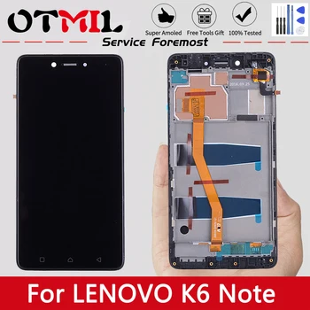 5 5 #8222 OTMIL oryginalny dla LENOVO K6 uwaga wyświetlacz LCD ekran dotykowy z ramką Digitizer montaż dla Lenovo k6 uwaga wyświetlacz K6note tanie i dobre opinie 3 1920x1080 Pojemnościowy ekran For Lenovo K6 Note