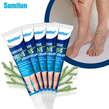 

5PCS Sumifun Varicose Veins Treatment Cream Hot Vasculitis Phlebitis Spider Cream Varicosity Angiitis Removal Medical Plaster