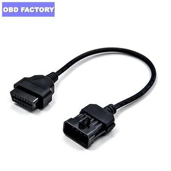 

10Pin OBD OBD2 Connector Cable Works For Vauxhall / Opel OPCOM Diagnostic Adapter Opel 10 Pin to OBDII 16 Pin Free shipping