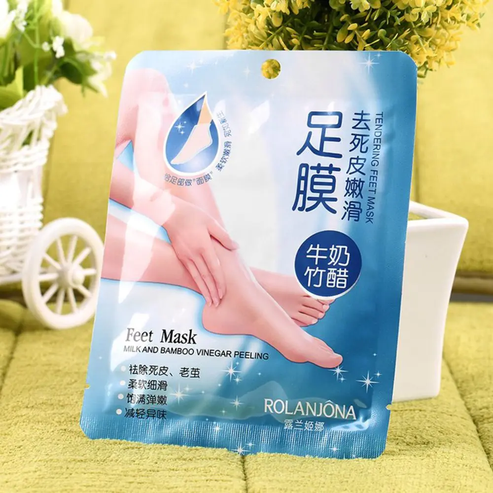 2pcs=1Pair Dead Skin Remover Foot Mask Peeling Mask Exfoliating Pedicure Baby Feet Masks Heel Foot Care Mask-4