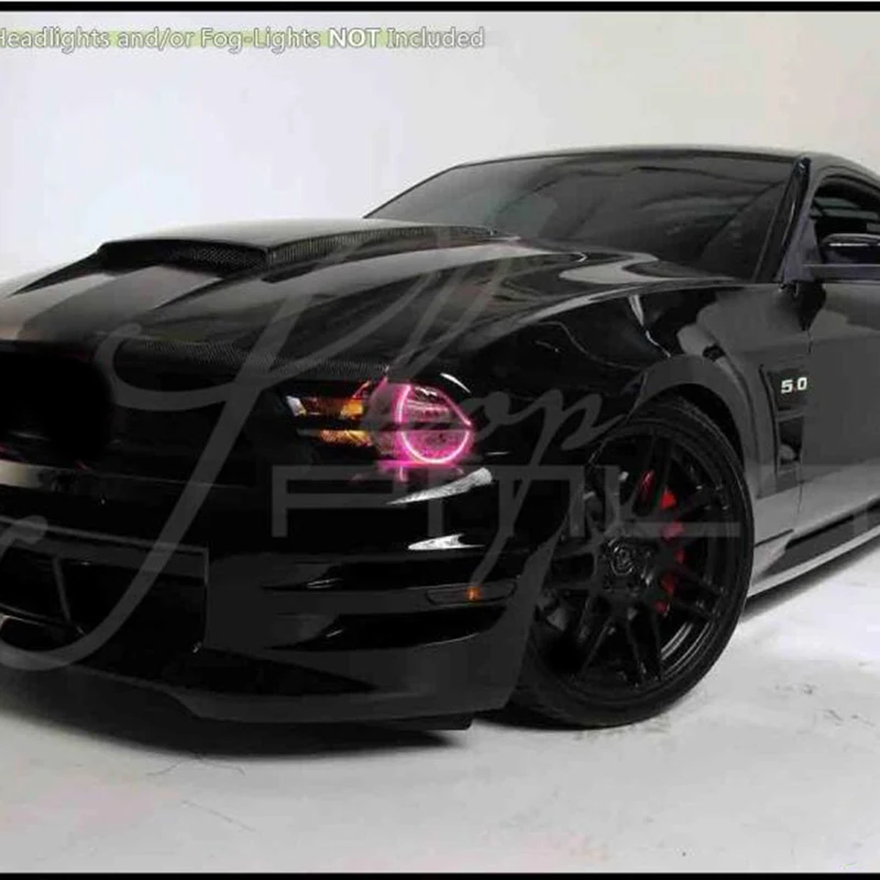 Для ford mustang светодиодные фары rgb halo angel eyes комплект аксессуары для стайлинга автомобилей 2010 2011 2012