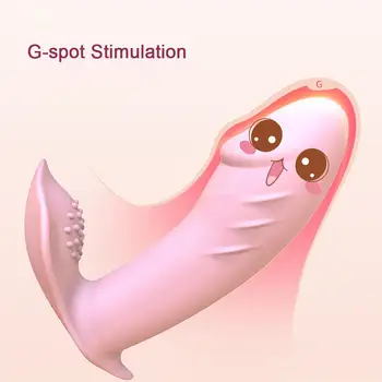 Wearable Butterfly Dildo Vibrator G Spot Sex Toys for Women 10 Speeds Clitoris Stimulator Remote Control Panties Vibrating 3