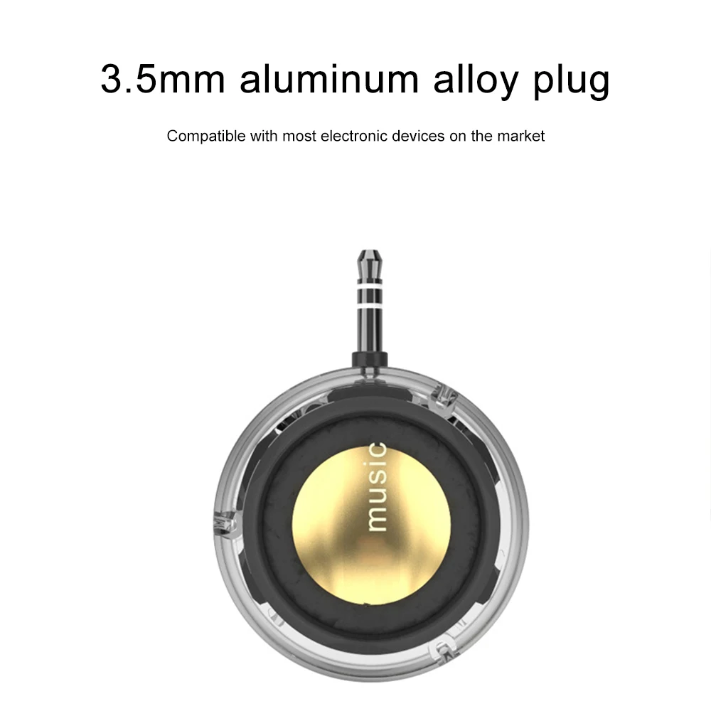 Alto-falante Portátil tipo c Mini Telefone Plug in Recarregável com Clear Bass Universal para Telefone Celular Compacto - Image 4