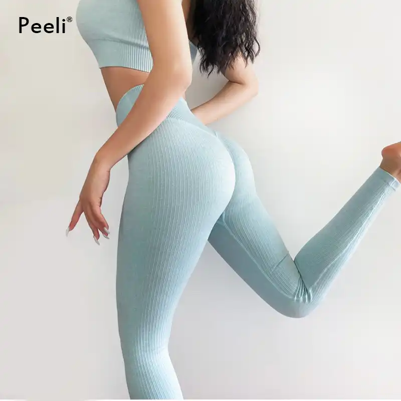 ribbed sports leggings