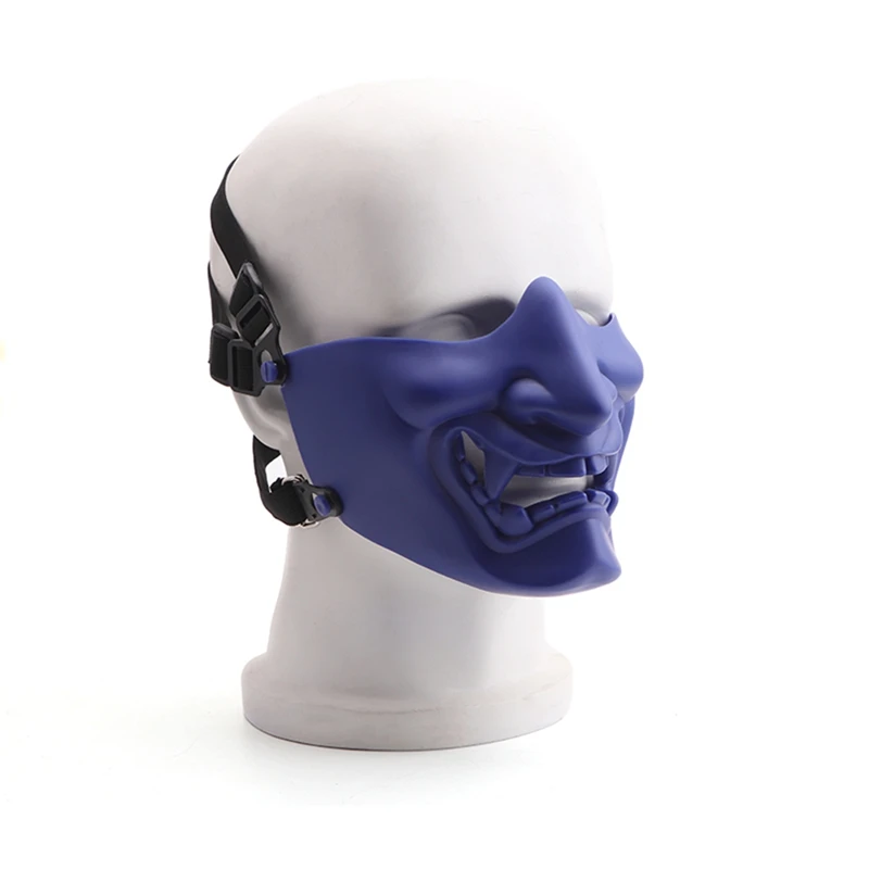 Полулицевая маска для страйкбола костюм Хэллоуин косплей BB злой Монстр демон Кабуки самурайская полумаска для лица