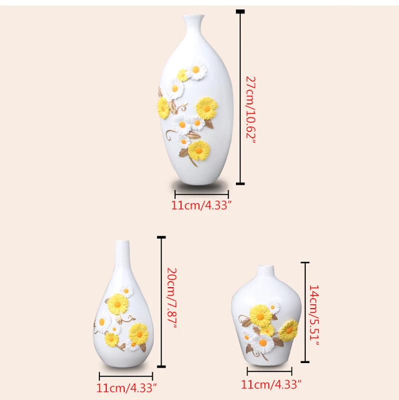 Strongwell Nordic Pastoral Pattern Flower Vase Resin Vase Green Plants Hydroponic Device Nordic Vase Desktop Home Decoration