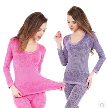 

New Style Thermal Underwear Women's Thermal Underwear Modal Slim Fit Body-hugging Seamless Base Women's Cotton Jersey