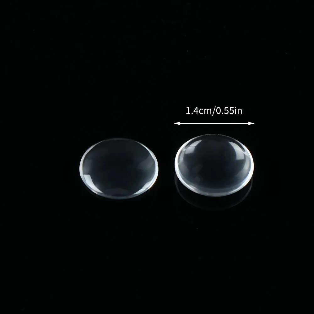 14mm Round Glass Eye Chips Transparent Doll Eye Patch DIY Scrapbooking Crafts Doll Eyeballs Accessories 50Pcs doll eyes