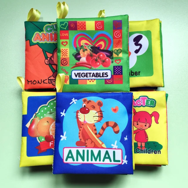 2019 Soft Cloth Books for Baby Boys Girls Cute 0~12 Months Baby Books Rattle Toy Crib Cloth Infant Kids Early Development Toys 6