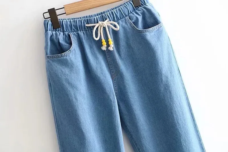 Осенние милые синие джинсовые брюки для девочек-подростков Мори кавайный мультипликационный котик повседневные брюки винтажные женские 90 студенческие стрейч джинсы с высокой талией