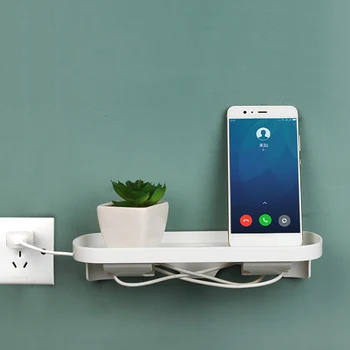 

Suction Cup Mobile Phone Charging Rack Switch Socket Storage Rack High Quality Simple Solid Color Racks White Grey Cream Color