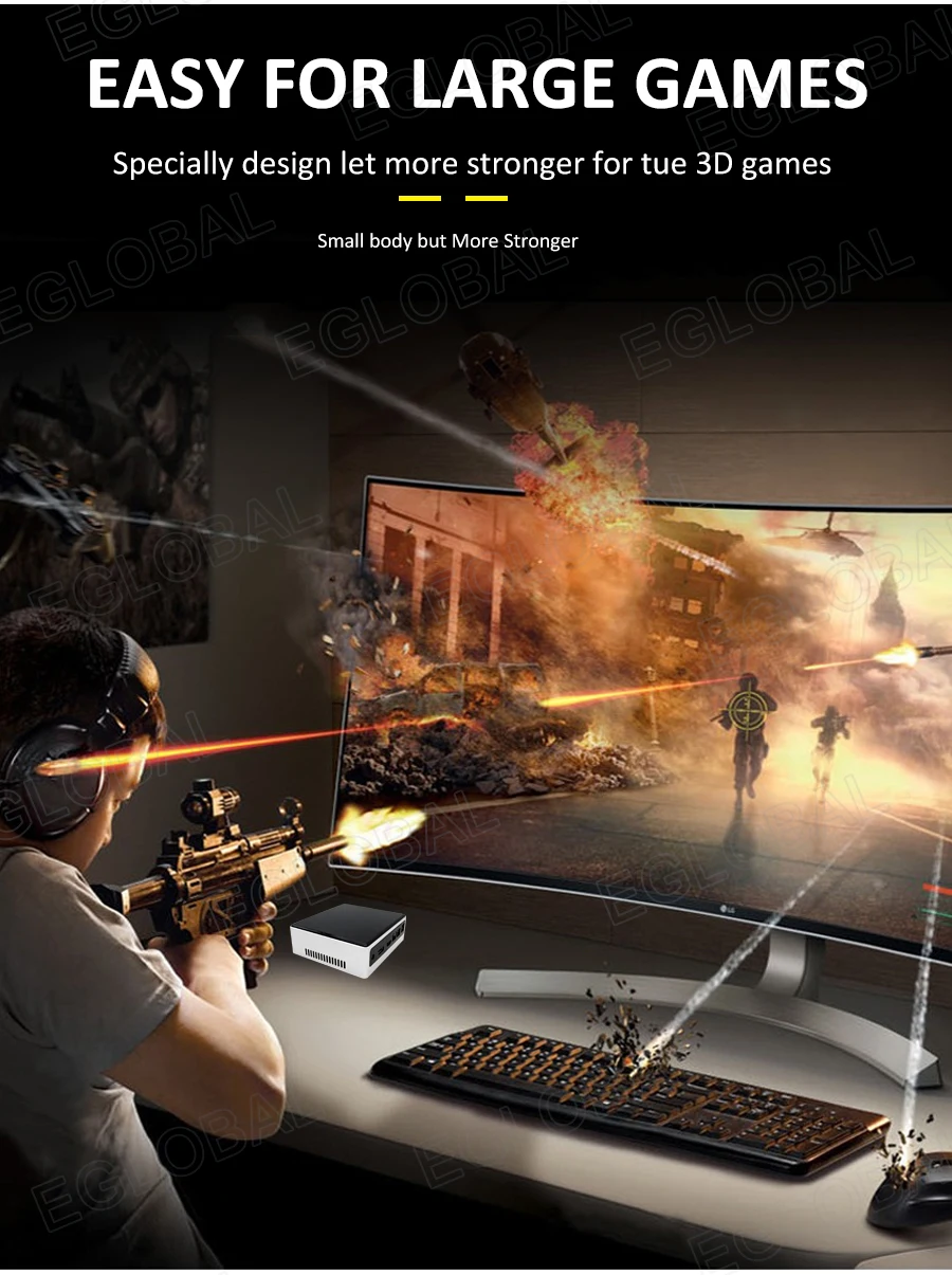 Eglobal Micro PC Barebone with New Intel Core i7 10510U/i3 10110U, Windows TV BOX, 2 LAN, DP, HD, Dual Band WiFi, Desktop Mini Computer. Description Image.This Product Can Be Found With The Tag Names Barebone Mini PC, Computer Office, Eglobal