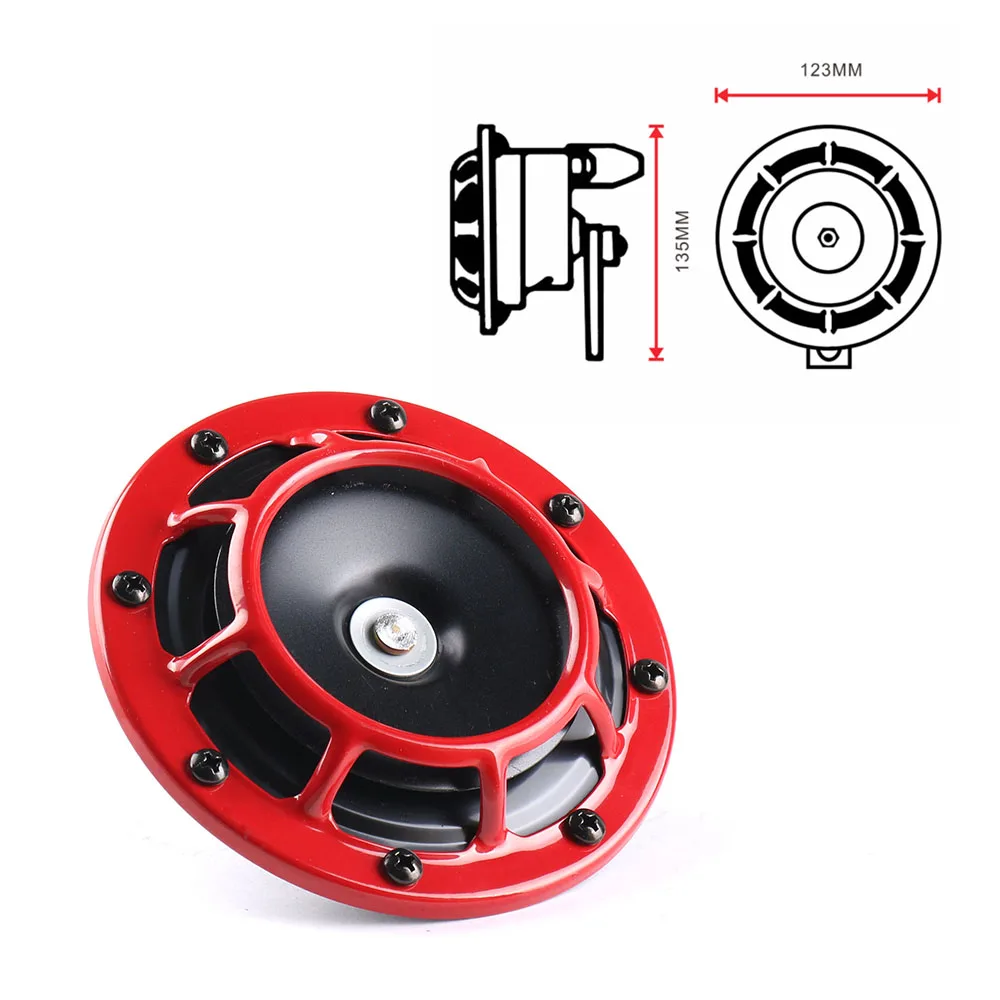 Car Air Horn Motorcycle Horn Hella Super Loud Compact Electric Blast Tone Air Horn Kit 12V 115DB 2pcs/set For Motorcycle Car